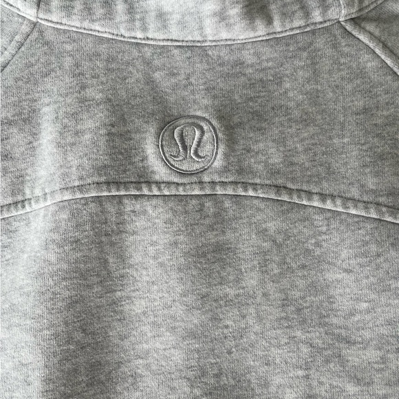 SOLD 💔LULULEMON Scuba Oversized Funnel Neck Half Zip XS/S Heathered Light Grey - Picture 12 of 13